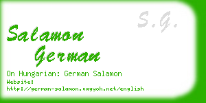 salamon german business card